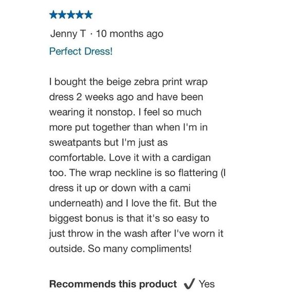 NEW! LEOTA Ladies Wrap Dress in Color Pink Vintage Vines Black - Picture 6 of 16